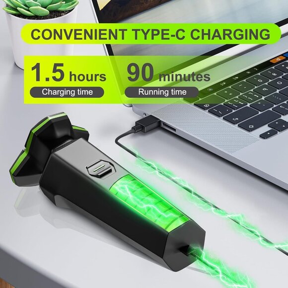 Electric Razor for Men - Electric Shavers for Men with Magnetic Detachable Head - Picture 4 of 8